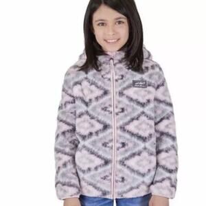 Eddie Bauer Girls M 10/12 Plush Fleece Aztec Zip Hoodie